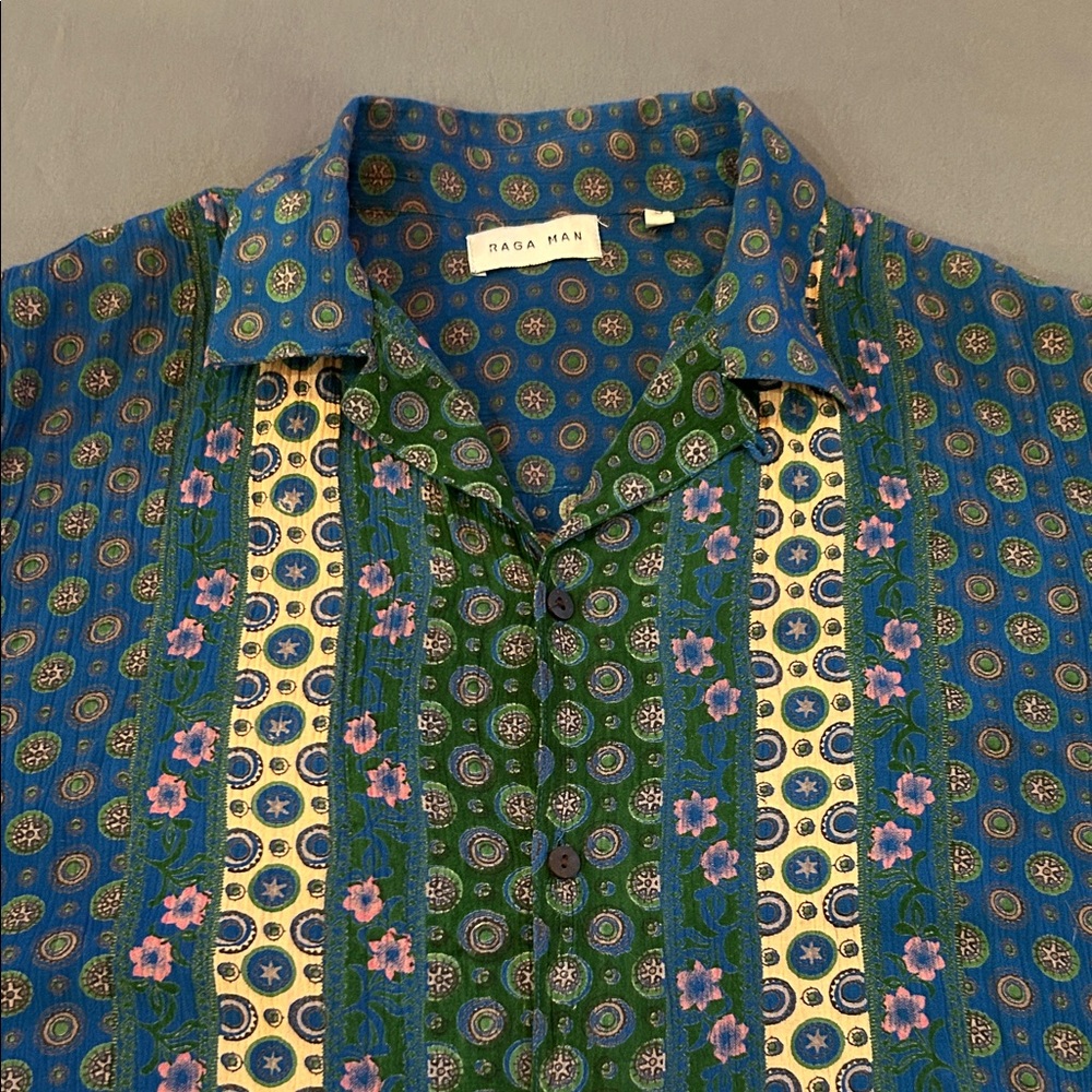 RAGA Multicolor Patterned Button Down Shirt